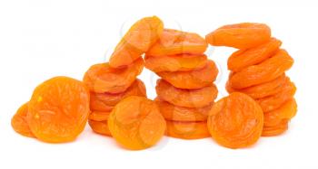 dried apricots on a white background