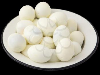 boiled eggs on a black background