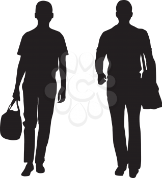 Royalty Free Clipart Image of Two Men