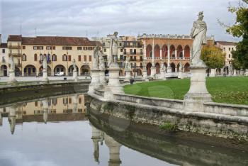 Landscape on Canal Public Square Padova in Italy