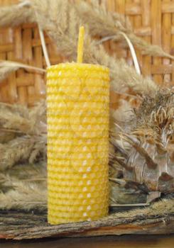 hand rolled natural beeswax candles taper 