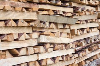 Royalty Free Photo of Rows of Firewood