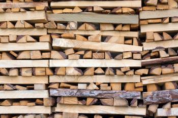 Royalty Free Photo of Rows of Firewood