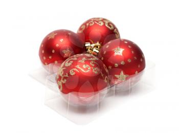 Royalty Free Photo of Red Christmas Ornaments