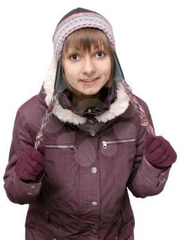 Royalty Free Photo of a Girl in a Coat