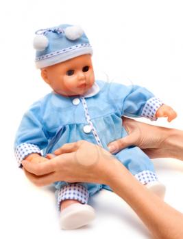 Royalty Free Photo of a Person Holding a Doll
