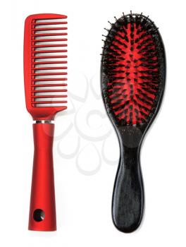 Royalty Free Photo of a Comb and Brush
