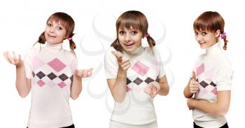 Royalty Free Photo of a Collage of a Young Woman