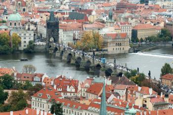 Royalty Free Photo of an Aerial View of Prague