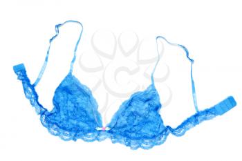 Royalty Free Photo of a Blue Lacy Bra