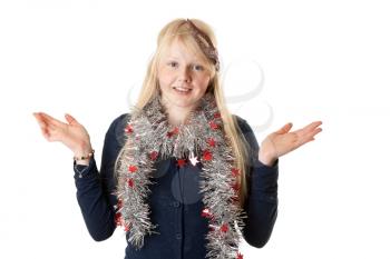Royalty Free Photo of a Girl With Garland