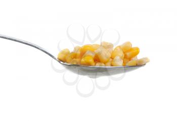 Royalty Free Photo of a Spoonful of Corn