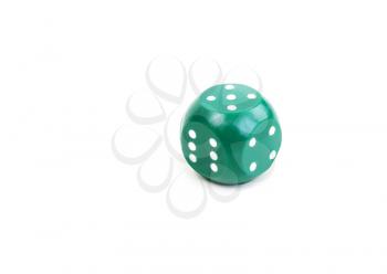 Royalty Free Photo of a Green Dice
