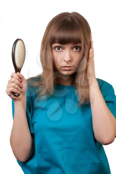 Royalty Free Photo of a Woman Holding a Brush