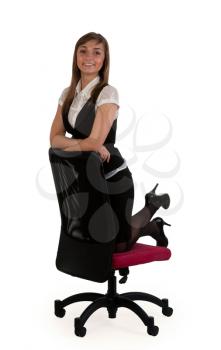 Royalty Free Photo of a Businesswoman in a Chair