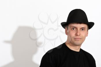Royalty Free Photo of a Man in a Hat