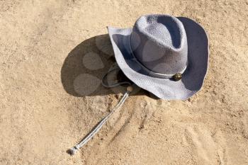 Royalty Free Photo of a Hat in Sand