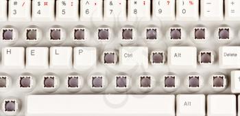 Royalty Free Photo of a Keyboard With Missing Keys