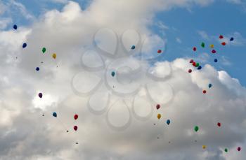 Royalty Free Photo of Balloons in the Sky