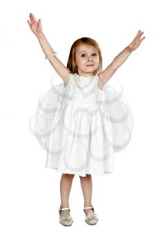 Royalty Free Photo of a Little Girl Dressed as an Angel