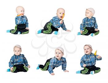 Royalty Free Photo of a Collage of a Little Boy