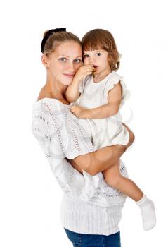 Royalty Free Photo of a Mother Holding Her Daughter
