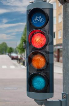 Traffic lights for pedestrians on the streets of European cities