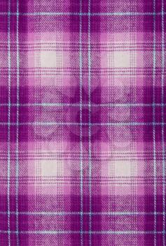 Purple cloth, checkered background.