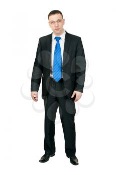 Businessman in full-length isolated on white background