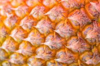 Detail rape pineapple close-up, for backgrounds or textures. shallow depth of field
