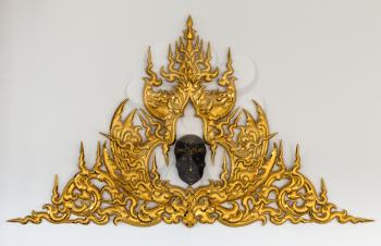 gold stucco Thai style on a white background.