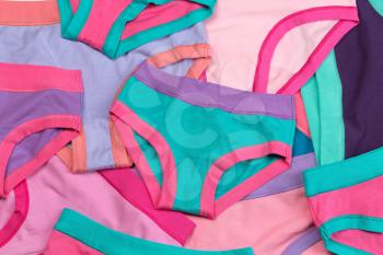 Background of colored women Cotton panties.