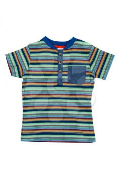 Children's striped shirt isolate on a white background