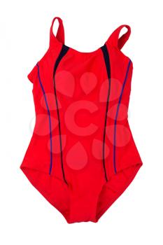Red swimsuit fused. Isolate not white.