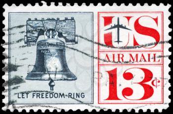 Royalty Free Photo of 1967 Stamp Shows the Liberty Bell