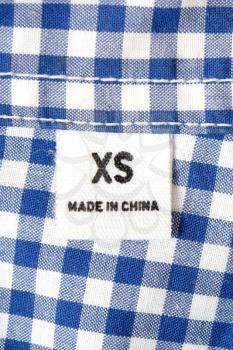 Royalty Free Photo of a Label on a Shirt