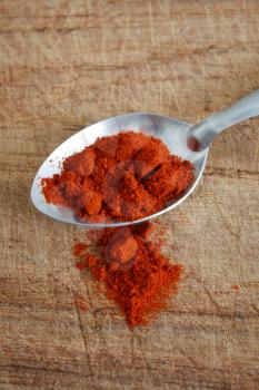 Royalty Free Photo of a Spoonful of Paprika 