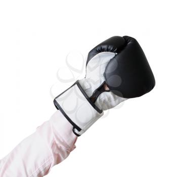 Royalty Free Photo of a Person Wearing a Boxing Glove