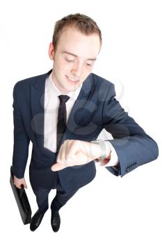 Royalty Free Photo of a Businessman Checking His Watch