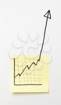 Royalty Free Photo of a Graph on a Note
