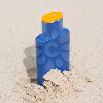 Royalty Free Photo of a Bottle of Sunscreen