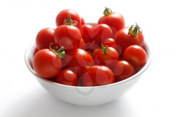 Royalty Free Photo of a Bowl of Cherry Tomatoes