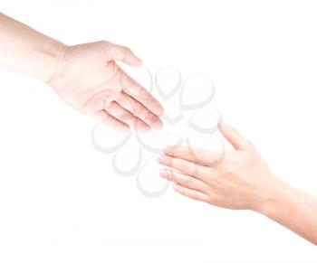 Royalty Free Photo of Two Peoples Hands