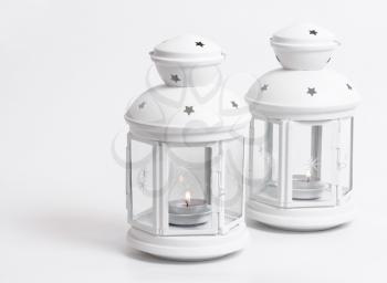 Royalty Free Photo of White Lanterns