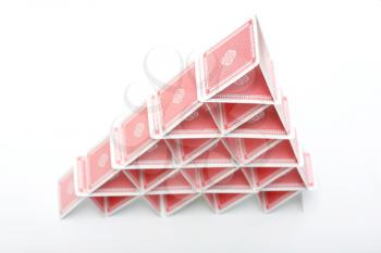 Royalty Free Photo of a House of Playing Cards