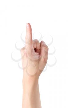 Royalty Free Photo of a Person Pointing