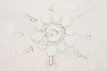 Royalty Free Photo of a Sun in the Sand