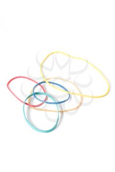 Royalty Free Photo of Multicolored Rubber Bands