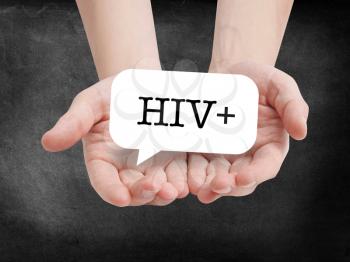HIV Plus written on a speechbubble