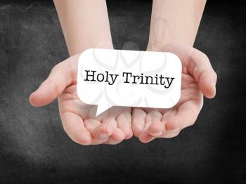 Holy Trinity written on a speechbubble